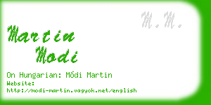 martin modi business card