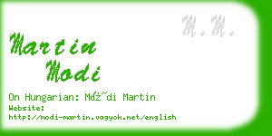 martin modi business card